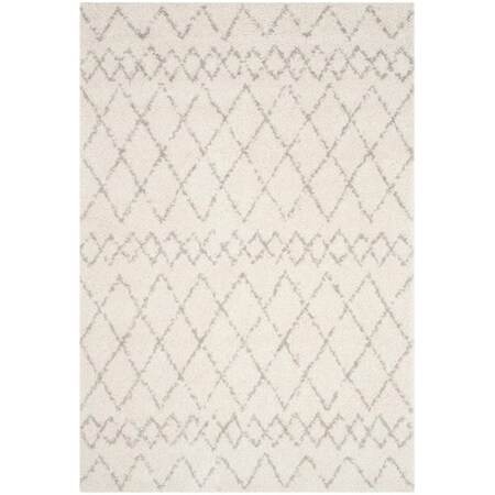 Safavieh 9 x 12 ft. Berber Shag Power Loom Area RugCream & Light Grey BER165C-9